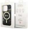 Apple iPhone 14 Pro Max Guess dėklas Golden Marble Collection MagSafe (GUHMP14XHTMRSK) juodos spalvos