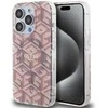Dėklas GUESS GUHMP15LHGCUSTGP IPHONE 15 PRO 6.1 "Rožinis/Rožinis HARDCASE IML GCUBE MAGSAFE