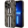 Apple iPhone 15 Pro Guess dėklas 4G Printed Stripes MagSafe (GUHMP15LP4RPSW) rudos spalvos