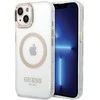 Guess dėklas, skirtas iPhone 15 Plus 6,7 GUHMP15MHTRMD auksinis HC Magsafe Metal Outline