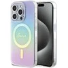Guess GUHMP15XHITSU Apple iPhone 15 Pro Max 6.7″ violetinės spalvos kietas dėklas IML Iridescent MagSafe