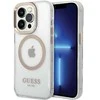 Guess dėklas, skirtas iPhone 15 Pro Max 6,7 GUHMP15XHTRMD auksinis HC Magsafe Metal Outline
