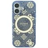 Guess IML Peony On 4G Background MagSafe Case Apple iPhone 16 Pro - dėklas telefonui mėlynos spalvos