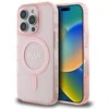Apple iPhone 16 Pro Guess IML Glitter Circle MagSafe (GUHMP16LHFGEREP) dėklas telefonui rožinės spalvos