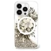 Dėklas Guess Liquid Glitter Flower MagSafe Apple iPhone 16 Pro Case - rusvai gelsvas