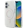 Apple iPhone 16 Plus Guess IML 4G Background MagSafe (GUHMP16MH4DTEH) dėklas telefonui baltos spalvos