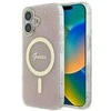 Guess GUHMP16MH4STP Apple iPhone 16 Plus 6.7″ rožinės spalvos kietas dėklas IML 4G MagSafe