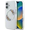 Apple iPhone 16 Plus Guess IML Flowers Wreath MagSafe (GUHMP16MHFWFCT) dėklas telefonui skaidrus