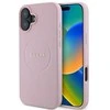 Guess GUHMP16MPGHSMMP Apple iPhone 16 Plus 6.7″ rožinės spalvos kietas dėklas Grained Ring MagSafe