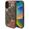 Guess GUHMP16SP4ROPEMCW Apple iPhone 16 6.1" dėklas telefonui rudos spalvos 4G Flowers Print MagSafe
