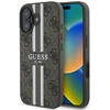 Guess GUHMP16SP4RPSW Apple iPhone 16 6.1" rudos spalvos kietas dėklas 4G Printed Stripes MagSafe