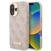 Guess 4G Logo Plate MagSafe Apple iPhone 16 Case - dėklas telefonui rožinės spalvos