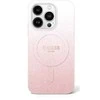 Guess IML Glitter Gradient MagSafe - dėklas skirtas Apple iPhone 16 Pro Max Rožinė