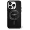 Guess IML Rhinestones MagSafe Apple iPhone 16 Pro Max - dėklas telefonui juodos spalvos