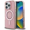 Guess IML Rhinestones MagSafe - dėklas skirtas Apple iPhone 16 Pro Max Rožinė