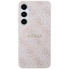 Guess 4G Collection Leather Metal Logo MagSafe Samsung Galaxy S24 – dėklas telefonui rožinės spalvos