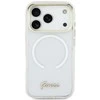 Dėklas Guess IML Gradient Script Metal MagSafe Case for iPhone 17 - Baltas