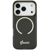 Dėklas Guess IML Script Metal MagSafe Case for iPhone 17 - Juodas