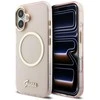 Dėklas Guess IML Script Metal MagSafe Case for iPhone 17 - Rožinė