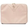 Nešiojamo kompiuterio dėklas 14" Guess Sleeve Triangle 4G (GUCS14ZPGSTEGP) rožinės spalvos