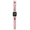 Apyrankė Apple Watch 1 / 2 / 3 / 4 / 5 / 6 / SE / 7 / 8 (38 / 40 / 41 mm) Hello Kitty Strap Silicone Kitty Head (HKAWMSCHBLP) rožinės spalvos