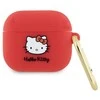 Dėklas „Apple AirPods 3“ ausinių silikoninė 3D „Hello Kitty“ galvutė (HKA33DKHSF)
