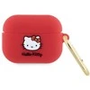 Dėklas „Apple AirPods Pro 1“ ausinių silikoninė 3D „Hello Kitty“ galvutė (HKAP3DKHSF)