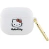 Apple AirPods Pro 1 Hello Kitty Silicone 3D Kitty Head (HKAP3DKHSH) ausinių dėklas baltos spalvos
