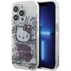 Hello Kitty HKHCP13XHDGPHT Apple iPhone 13 Pro Max 6.7″ baltos spalvos kietas dėklas IML Kitty On Bricks Graffiti