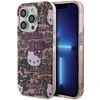 Hello Kitty HKHCP13XHDGPTP Apple iPhone 13 Pro Max 6.7″ rožinės spalvos kietas dėklas IML Tags Graffiti