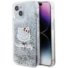 Hello Kitty HKHCP14SLIKHET Apple iPhone 14 /15 / 13 6.1″ sidabrinis kietas dėklas Liquid Glitter Charms Kit