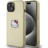 Hello Kitty Leather Kitty Head MagSafe Apple iPhone 15 - dėklas telefonui aukso spalvos