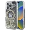 Hello Kitty HKHMP16XLGDIK Apple iPhone 16 Pro Max 6.9″ juodos spalvos auksinis kietas dėklas Liquid Glitter Fe