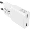 Įkroviklis jungiama į tinklą 4smarts FlatPlug Slim Dual 30W GaN 2xUSB-C balta