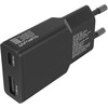 Įkroviklis jungiama į tinklą 4smarts FlatPlug Duos 30W GaN USB-C/USB-A juoda