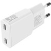 Įkroviklis jungiama į tinklą 4smarts FlatPlug Slim Dual 30W GaN 2xUSB-C balta