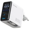 Įkroviklis jungiama į tinklą 4smarts GaN Flex Screen AI 100W 2xUSB-C + USB-A balta