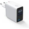 Įkroviklis jungiama į tinklą 4smarts GaN Flex Screen AI 100W 2xUSB-C + USB-A balta