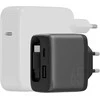 Įkroviklis jungiama į tinklą Energea Ampcharge Arc 65 USB-A/USB-C + zwijany kabelis USB-C PD/PPS/QC3.0 GaN gunmetal