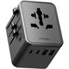 Įkroviklis jungiama į tinklą Energea TravelWorld Adapteris Mini GaN 45W PD 3xUSBC/2xUSB-A gunmetal