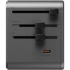 Įkroviklis jungiama į tinklą Energea TravelWorld Adapteris Mini GaN 45W PD 3xUSBC/2xUSB-A gunmetal