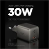 Spigen EE301EU-GAN ESSENTIAL 1 prievado tinklo įkroviklis 30W GUNMETAL
