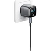 Įkroviklis jungiama į tinklą USAMS CC338 T75 65W GaN Smart Digital Ekranas Fast Charger USB-C tarnish