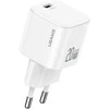 Laidinis įkroviklis USAMS JO Series CC260 20W USB-C + 1m USB-C/USB-C Cable baltos spalvos