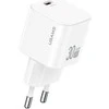 Laidinis įkroviklis USAMS JO Series CC262 30W USB-C + 1m USB-C/Lightning kabelis baltos spalvos