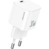 Laidinis įkroviklis USAMS JO Series CC262 30W USB-C + 1m USB-C/USB-C baltos spalvos