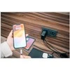 Verbatim Mini GaN Charger 140W with Ekranas, 3× USB-C PD, 1× USB-A QC 3.0, Juodas