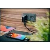 Verbatim Mini GaN Charger 100W with Ekranas, 2× USB-C PD, 1× USB-A QC 3.0, Juodas