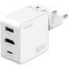 Įkroviklis podróży 4smarts Flex adapterHub 65W GaN USB-C/USB-A/HDMI balta