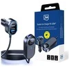 3Mk apsaugos priedai - 3mk dvigubas automobilinis įkroviklis 135W PD QC PPS USB 2A4C Juodas/Pilkas